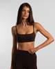 NotYourBasic™ Sculpt Crop | Chocolate