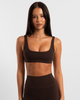 Square Neck Crop - Chocolate