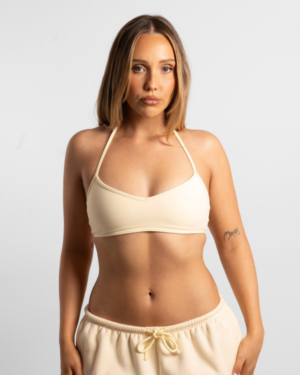 NotYourBasic™ Halter Crop | Buttercream