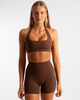 Sculpt Halter Crop - Mocha